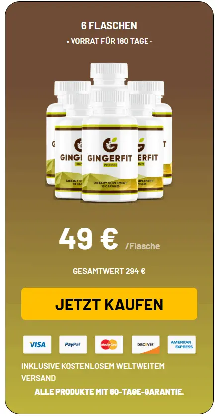 GingerFit - 6 Bottles